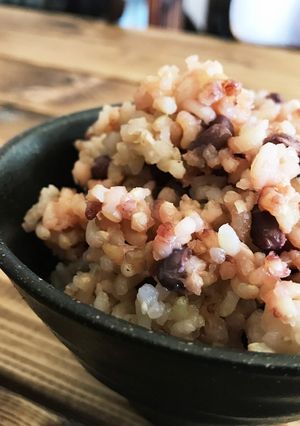 【北海道ふわふわ玄米小豆ごはん】-レシピのメイン写真