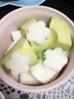 アボカドと山芋の山葵醤油和え♡-レシピのメイン写真