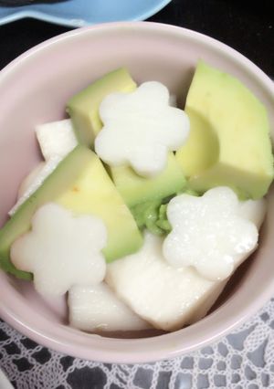 アボカドと山芋の山葵醤油和え♡-レシピのメイン写真