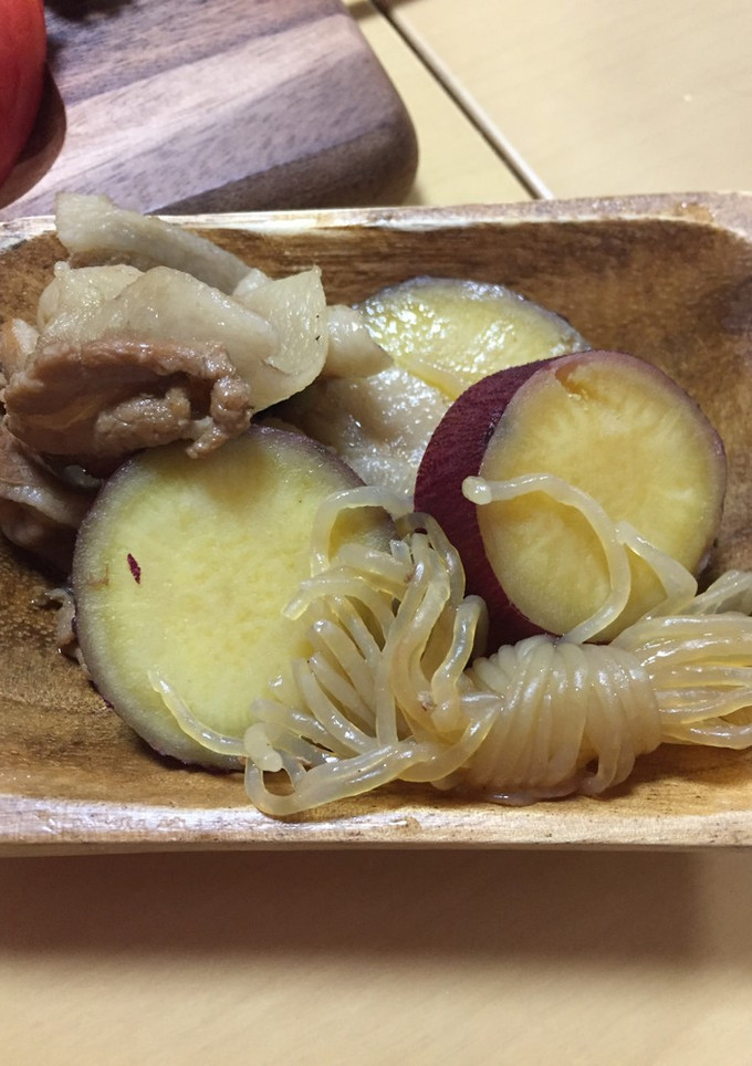 さつまいもと豚バラの煮物⭐︎-レシピのメイン写真