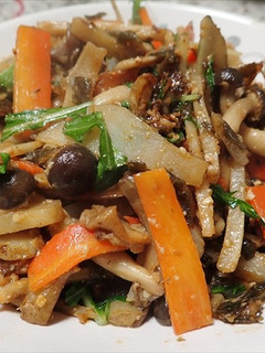 キノコ4種、野菜4種、昆布の味噌油炒め！-レシピのメイン写真