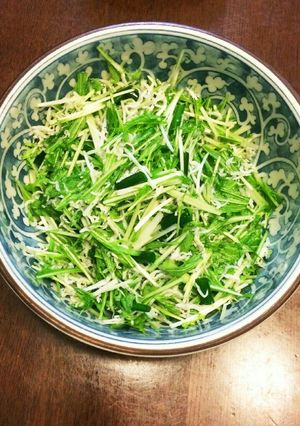 超簡単！水菜とじゃこのサラダ-レシピのメイン写真