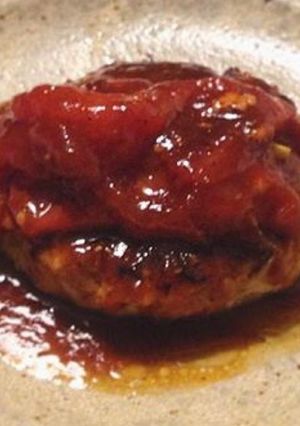 焼きトマトソースのハンバーグ-レシピのメイン写真
