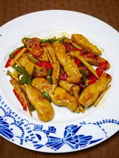 簡単!ぷるぷる鶏胸肉の青椒肉絲-レシピのメイン写真