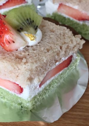 ひな祭りに♪ ひし型 3色蒸しケーキ-レシピのメイン写真