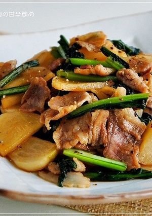 ご飯がすすむ！ カブと豚肉の甘辛炒め-レシピのメイン写真