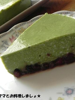 豆腐でヘルシー★簡単抹茶レアチーズケーキ-レシピのメイン写真