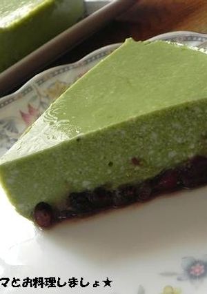 豆腐でヘルシー★簡単抹茶レアチーズケーキ-レシピのメイン写真