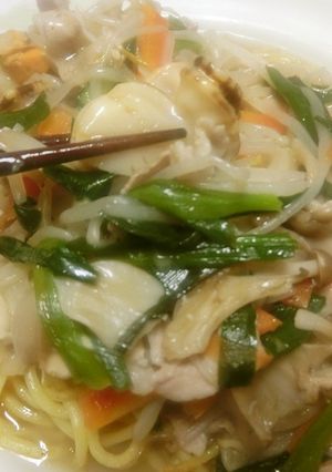 蒸し五目焼きそばのあんかけ風 片栗粉なし-レシピのメイン写真