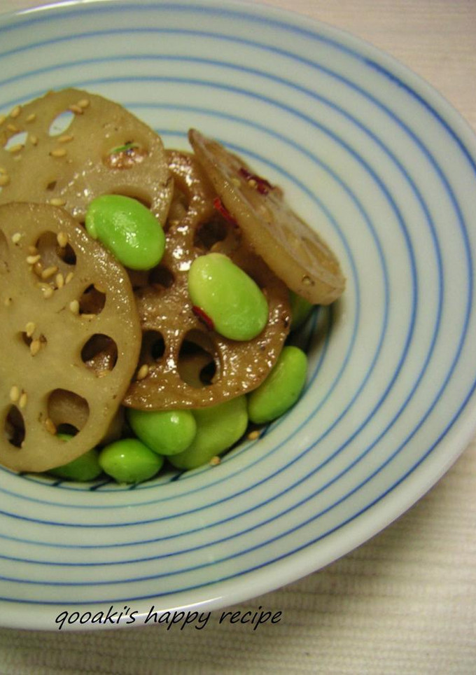 蓮根と枝豆のきんぴら-レシピのメイン写真