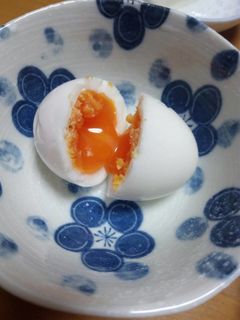 タイマーで7分計るだけ♪つるんと半熟卵-レシピのメイン写真