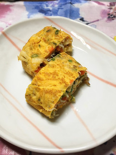 しらす干しと野菜の玉子焼き-レシピのメイン写真