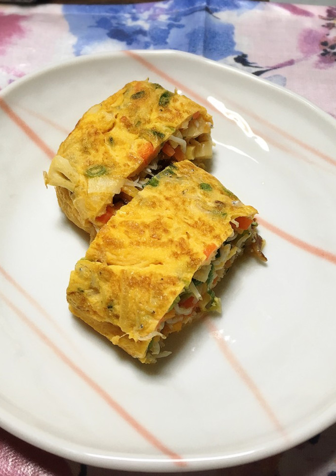 しらす干しと野菜の玉子焼き-レシピのメイン写真