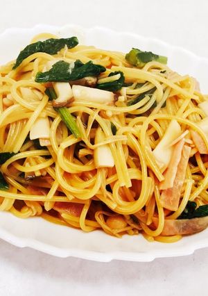 ワンパン*簡単*菜の花の和風パスタ-レシピのメイン写真
