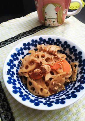 ひき肉入り☆きんぴられんこん☆-レシピのメイン写真