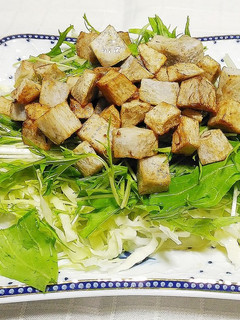 揚げさといもと水菜のサラダ-レシピのメイン写真