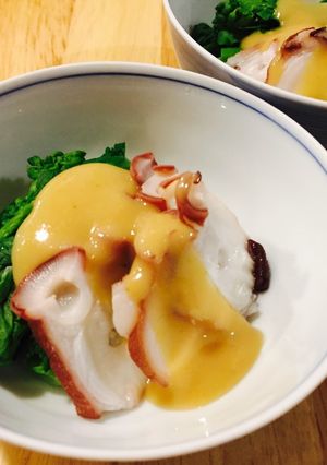 今が旬♬菜の花と蛸の酢味噌掛け-レシピのメイン写真