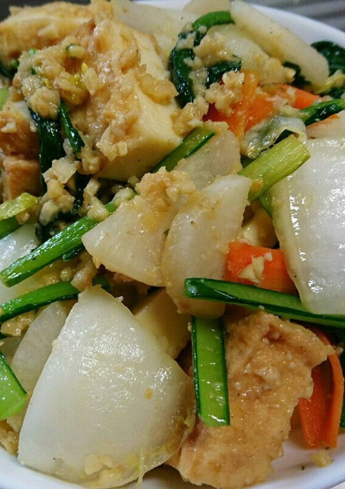 厚揚げと野菜の生姜味噌炒め♪-レシピのメイン写真
