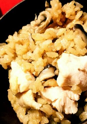 ★鶏むね肉とシイタケの炊き込みご飯-レシピのメイン写真