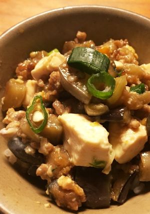 マーボー茄子丼-レシピのメイン写真