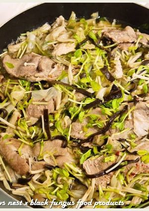 一鍋煮黑木耳時蔬肉片.柯媽媽の植物燕窩-レシピのメイン写真