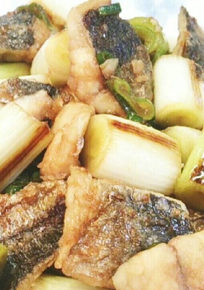 鯵と焼き葱の甘辛炒め-レシピのメイン写真
