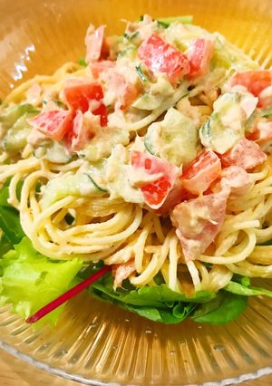 トマトツナきゅうりのパスタサラダ-レシピのメイン写真