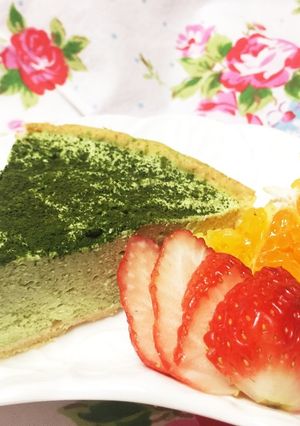 混ぜるだけ☆ふんわり抹茶レアチーズケーキ-レシピのメイン写真