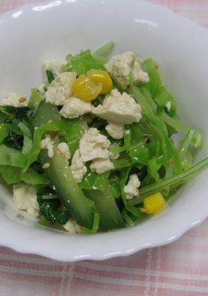 給食レシピ 豆腐のミモザサラダ-レシピのメイン写真