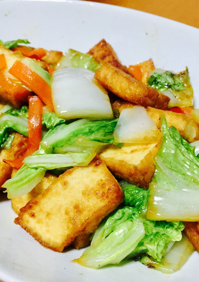 厚揚げと葉物野菜の生姜焼き-レシピのメイン写真