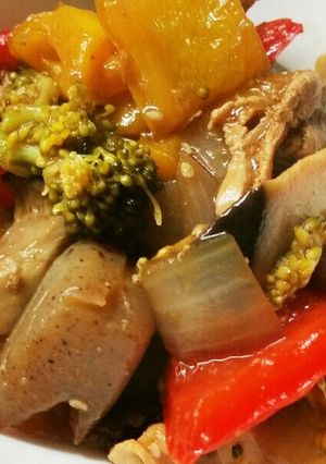 豚バラとパプリカのにんにくみそ煮-レシピのメイン写真