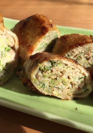 鶏皮で手羽ぎょうざ風-レシピのメイン写真