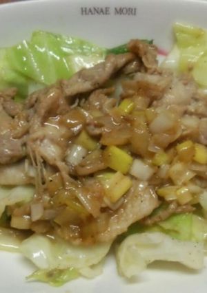 今日の晩御飯～豚肉のネギ塩焼き～-レシピのメイン写真