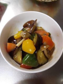 簡単なすの黒酢炒め-レシピのメイン写真