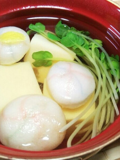 手まり麩と卵豆腐の吸い物☆ひな祭や正月に-レシピのメイン写真