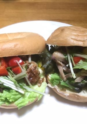 チキンベーグル-レシピのメイン写真