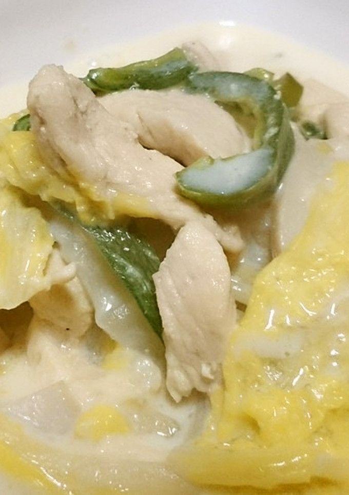 白菜とささ身の具だくさん豆乳スープ♪-レシピのメイン写真