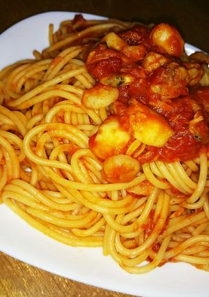簡単☆トマトシーフードパスタ-レシピのメイン写真