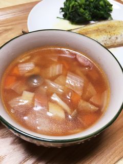 野菜と大豆のケチャップスープ-レシピのメイン写真