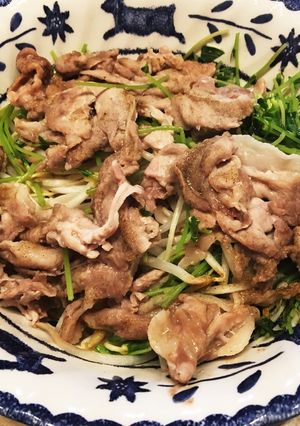 豆苗ともやしと豚肉のさっぱり温野菜-レシピのメイン写真