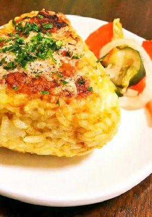 チーズカレー風味の焼おにぎり-レシピのメイン写真