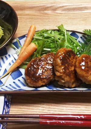 豚コマ＆生おからで簡単ズボラ ハンバーグ-レシピのメイン写真
