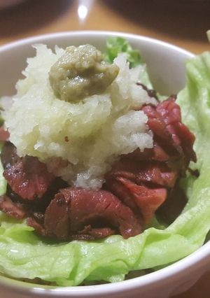 創作ローストビーフ丼こってり(確定)-レシピのメイン写真