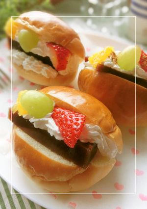 水ようかん×フルーツサンド-レシピのメイン写真