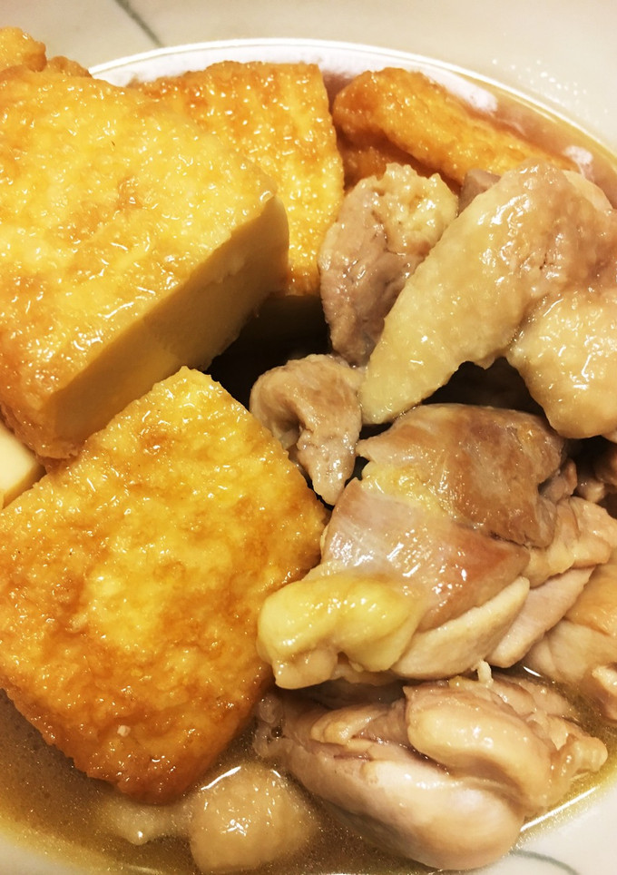 鶏肉と厚揚げを煮たやつ♡-レシピのメイン写真