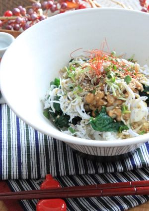 腎臓病食にも しらす納豆温奴丼-レシピのメイン写真