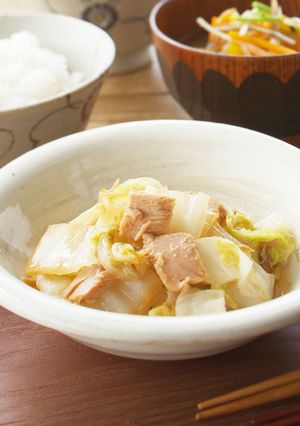 白菜とツナのシンプル煮-レシピのメイン写真