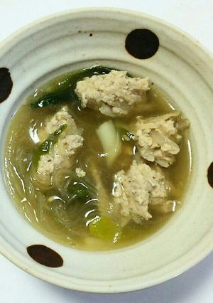 簡単☆お腹にも優しい☆中華風つくねスープ-レシピのメイン写真