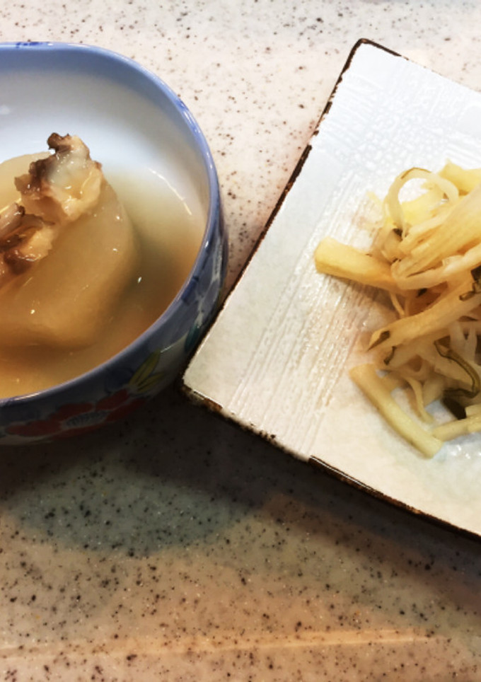精進料理 大根とろとろ煮&大根の皮酢の物-レシピのメイン写真