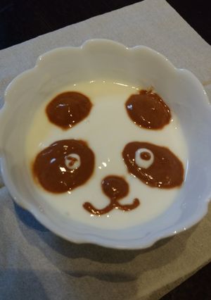 ヨーグルトアート パンダスマイル-レシピのメイン写真